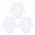 Newborn baby white long sleeve bodysuit pack of 3