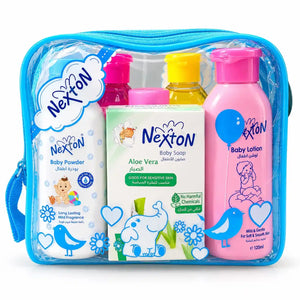 Nexton Baby Care Gift Set with Aloe Vera Soap and Travel Bag