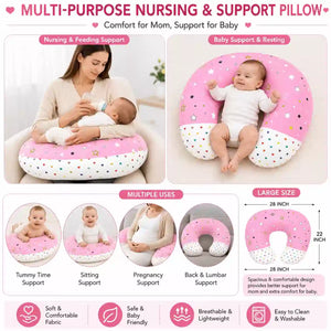 Baby nursing and feeding support pillow 28x22 inch with multiple uses