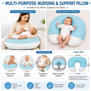 Multi-purpose baby nursing support pillow 28x22 inch for feeding tummy time and sitting
