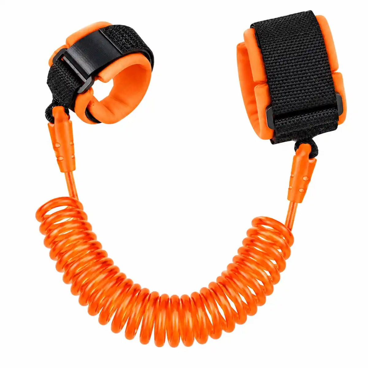 Orange baby anti-lost wrist link safety band with adjustable wrist straps