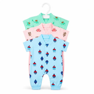 Pack of 3 Baby Romper – Summer Interlock Fabric (0-3 Months)