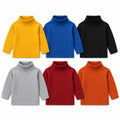 Pack of 6 Baby High Necks for 0 to 6 months in yellow blue black grey red and orange