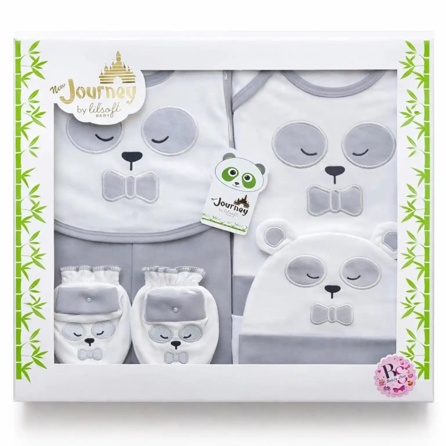 10 Pcs Newborn Baby Starter Set in Grey with Soft Interlock Cotton for 0 to 3 Months