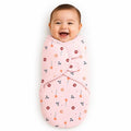 Adjustable Baby Swaddle Wrap in Pink – Soft Breathable Summer Interlock Fabric for Newborns 0-6 Months