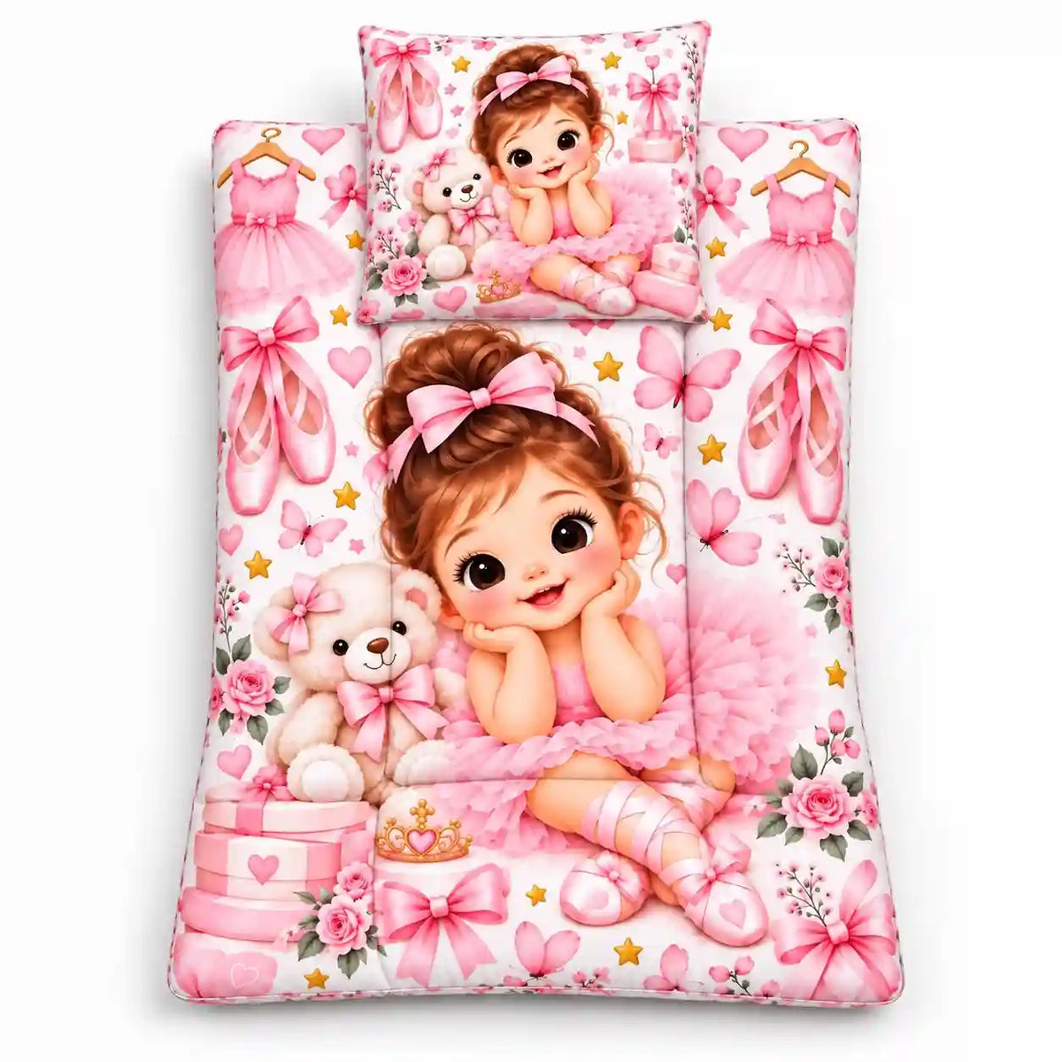 8-Piece Baby Bedding Set with Mosquito Net and Carry Nest Ballerina Girl Pink in Pakistan