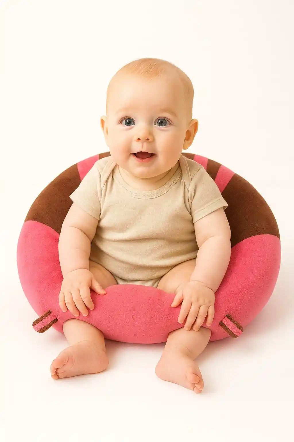Baby Sofa Support Seat / Sitting Chair – Pink Plush Comfort