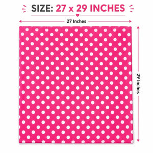 Pink premium cotton baby sheet size details, 27 x 29 inches