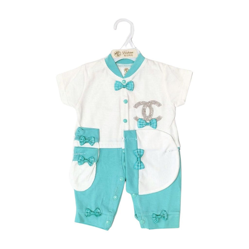 Stylish Turkey Romper Set With Cap & Mittens