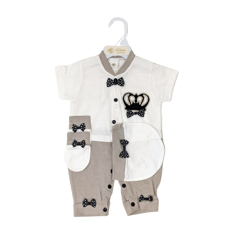 Stylish Turkey Romper Set With Cap & Mittens