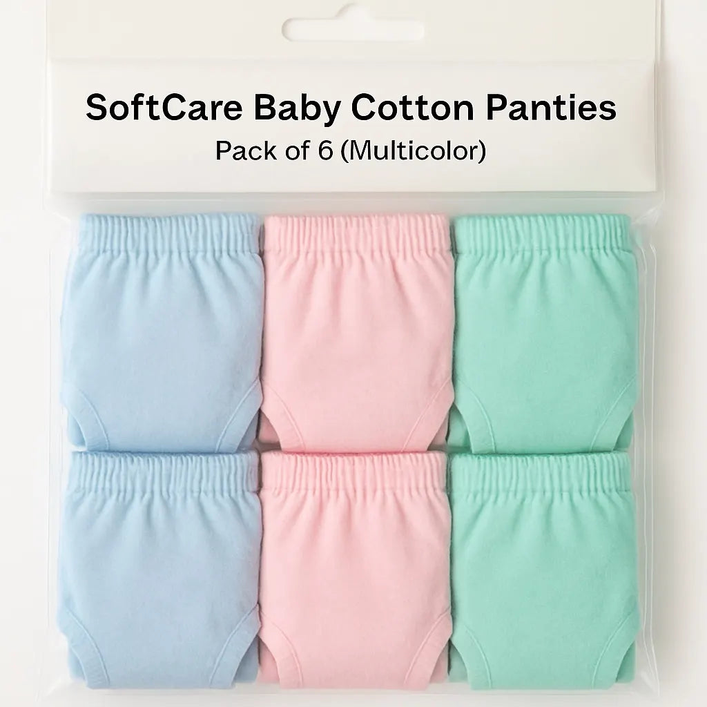Pack of 6 Baby Cotton Panties – Multicolor