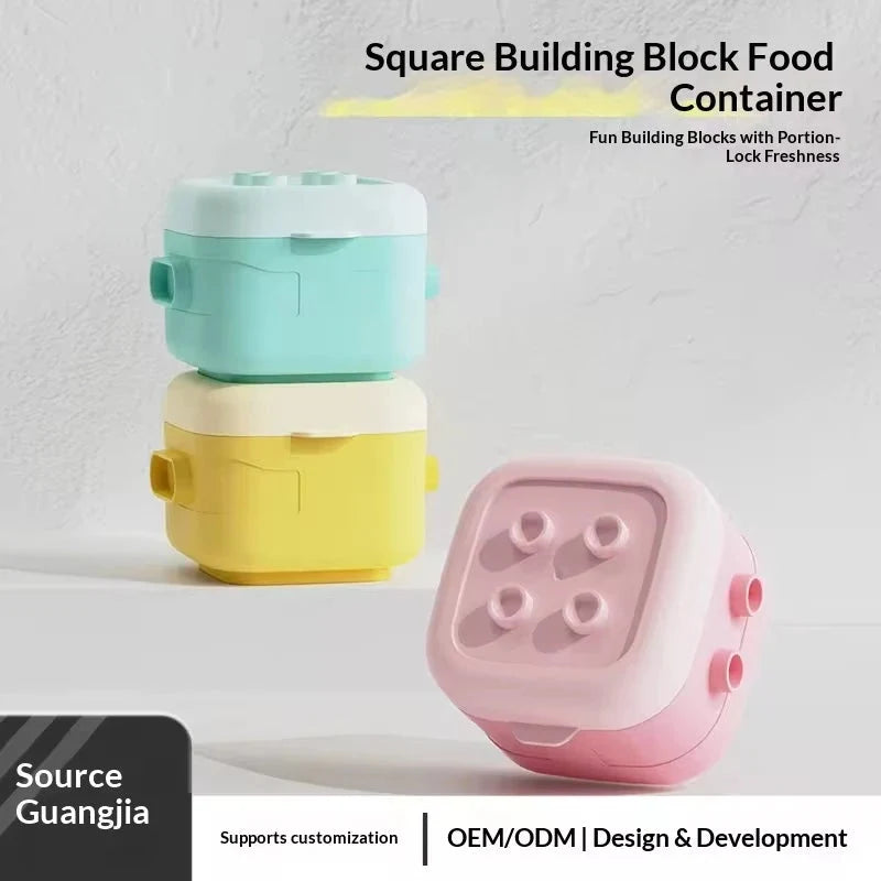 Stackable Building Block Style Baby Food Storage Containers for Home and Travel