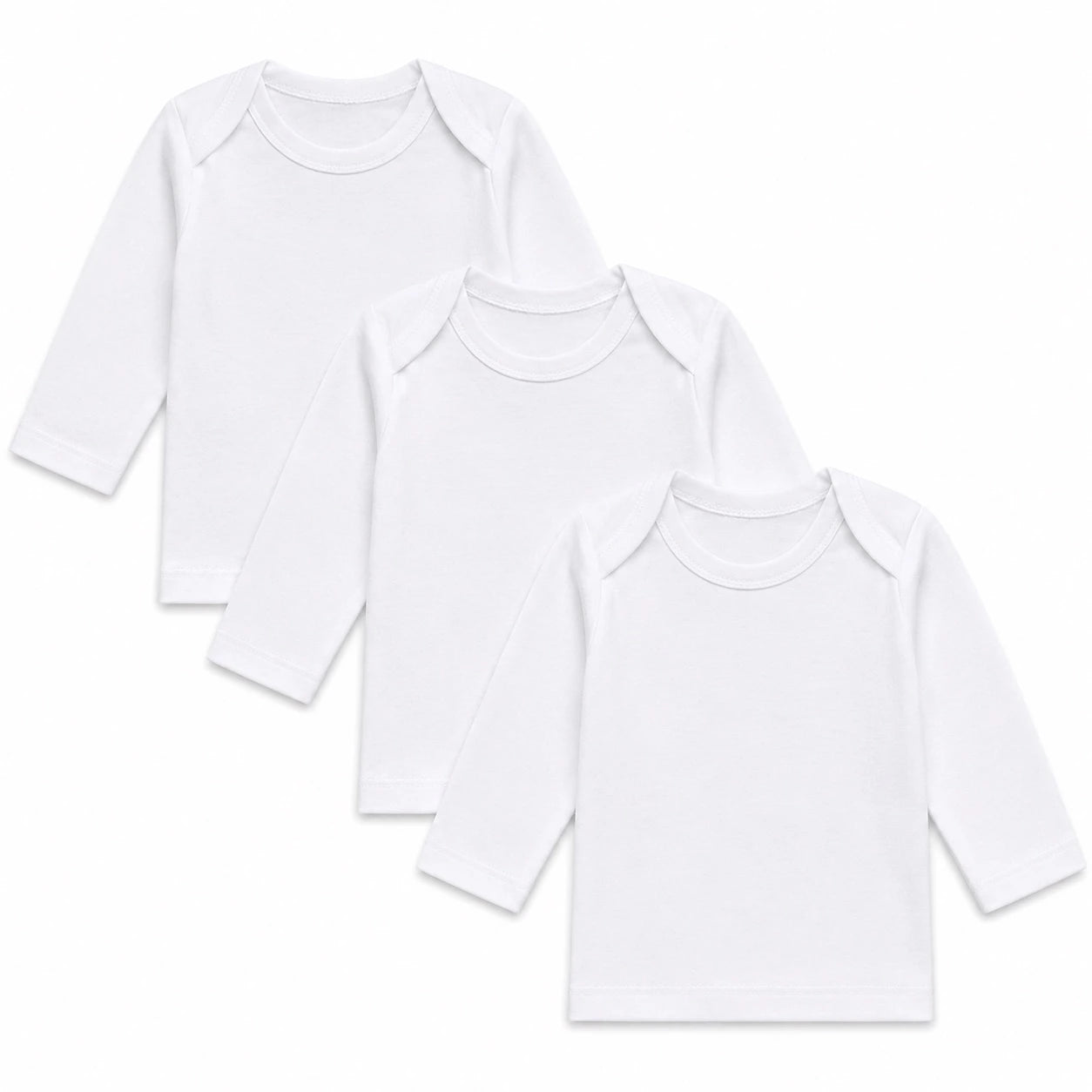 Pack of 3 Full-Sleeve Inner Vests – White Color