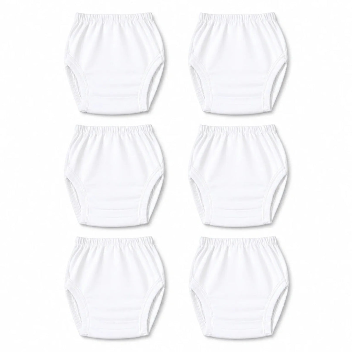 Pack of 6 Baby Cotton Panties – White