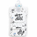 12 PCS Winter Baby Starter Set in Black and White Polar Fleece with Welcome to the World Print for 0–6 Months